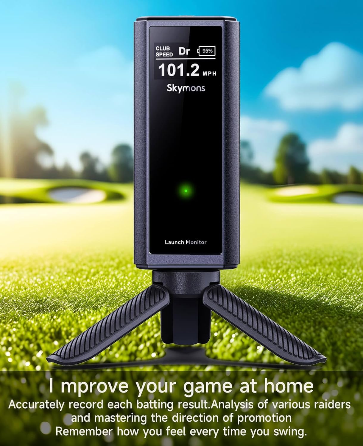 Portable Golf Launch Monitor Pro X1 Plus, Simulators for Home & Training, Mobile Launch Monitor for Golf Swing Analysis, Tracker & Swing Analyzer, Indoor Outdoor Use, Up to 12 Hours Battery Life. training detail
