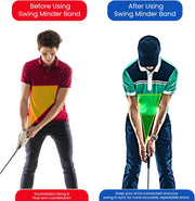 Connect Correct Golf Arm Band Training Aid for Swing Correcting - Portable Golf Swing Trainer Aid for Right/Left Handers