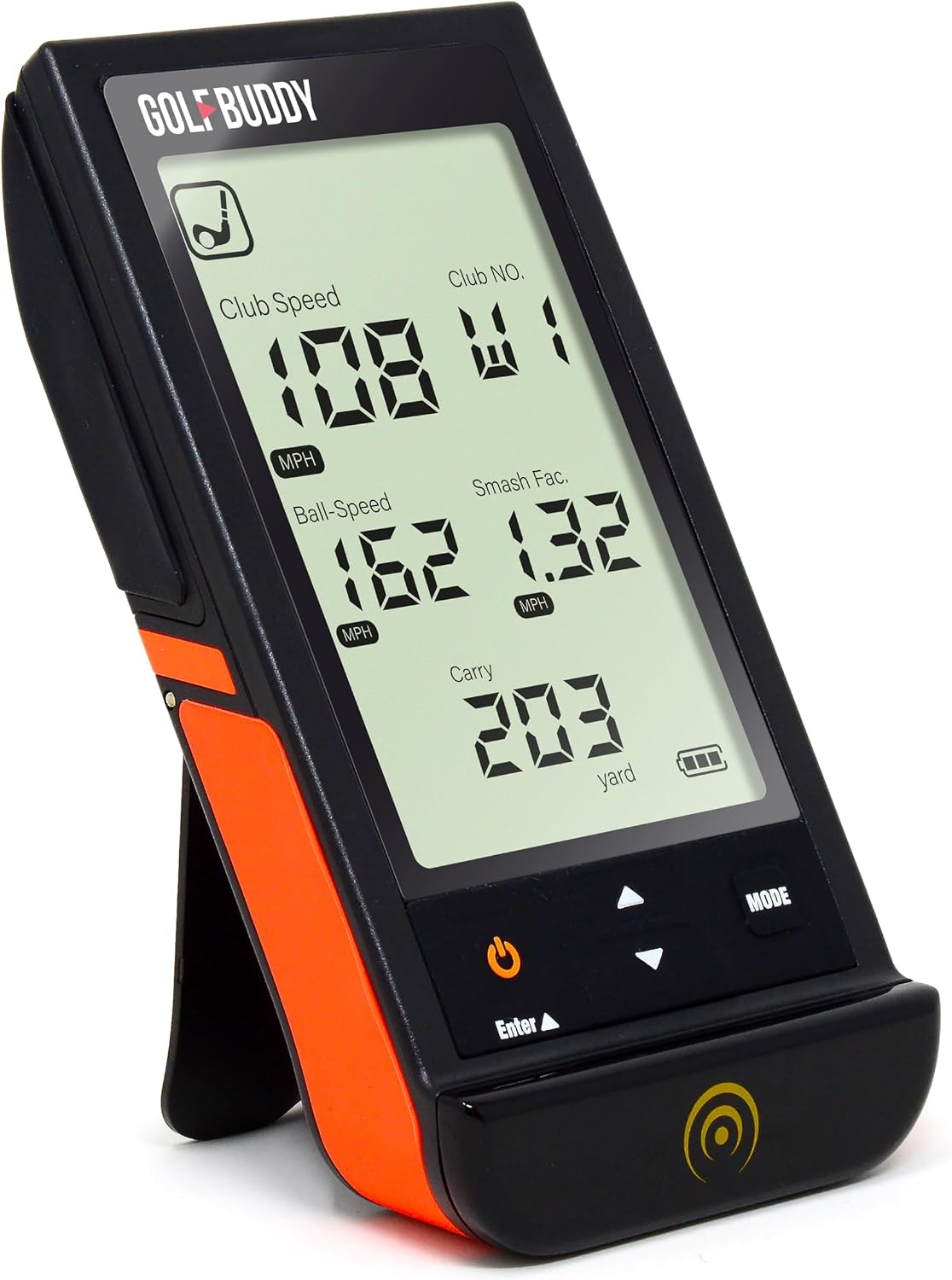 GOLFBUDDY Shot Mate Launch Monitor – Doppler Radar Golf Swing Analyzer, Ball & Club Speed, Smash Factor, Carry Distance, TFT LCD Display, Practice/Target Modes, 1,000 Shot Storage, 10Hr Battery