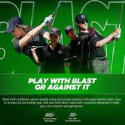 Blast Motion Golf Swing & Stroke Analyzer - Real-time Feedback, Swing Metrics, Swing Trainer, Video Capture Highlights, Track Performance (GEN3 Sensor)