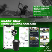 Blast Motion Golf Swing & Stroke Analyzer - Real-time Feedback, Swing Metrics, Swing Trainer, Video Capture Highlights, Track Performance (GEN3 Sensor)